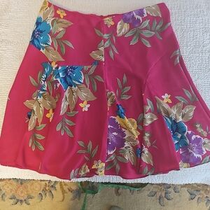 Ralph Lauren Magenta Floral Maxi Skirt